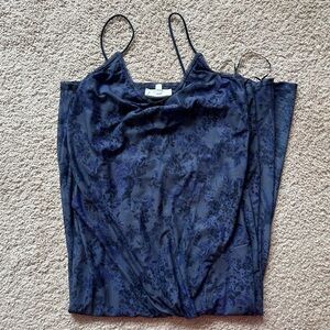 Blue dress with slit